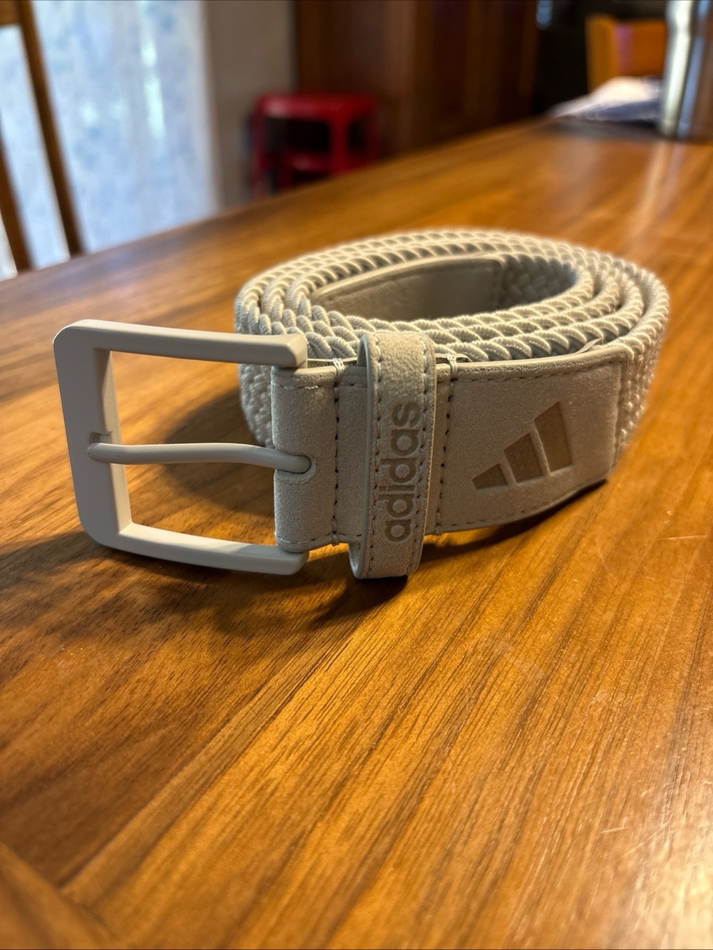 Adidas Golf Men's Braided Stretch Belt Woven Design, Durable Comfort (42in L)